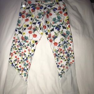 Small floral workout leggings